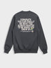 Men's Grey Relaxed Fit Graphic Printed Casual Sweatshirt