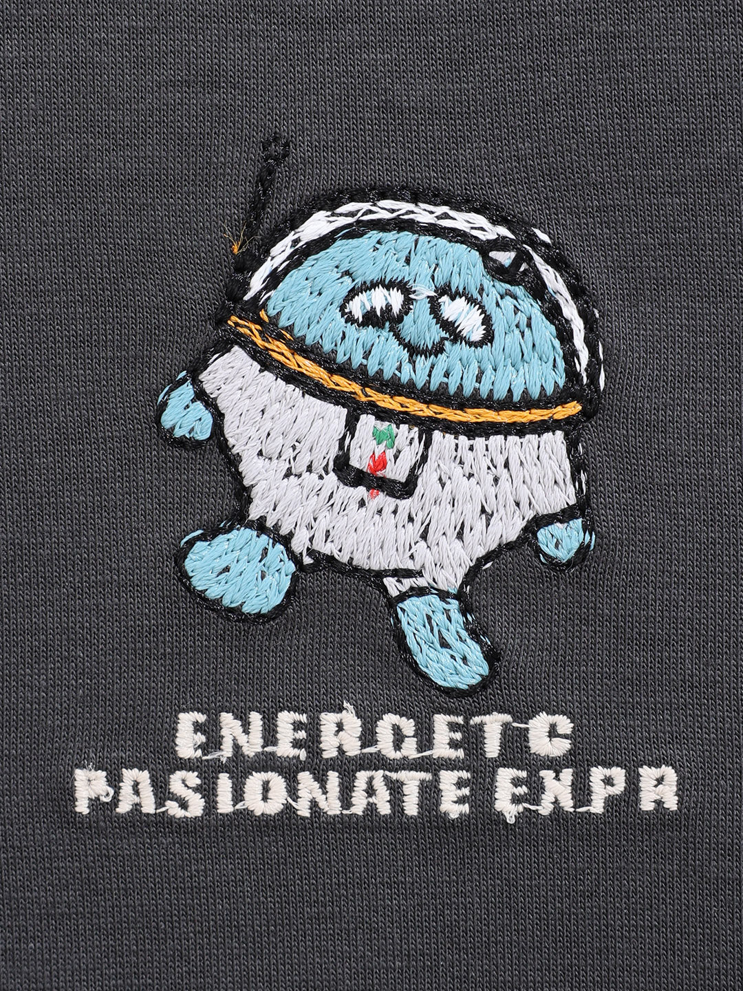 Men's Grey Relaxed Fit Graphic Printed Casual Sweatshirt