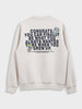 Men's Cream Relaxed Fit Graphic Printed Casual Sweatshirt