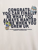 Men's Cream Relaxed Fit Graphic Printed Casual Sweatshirt