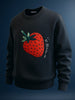 Men's Grey Relaxed Fit Graphic Printed Casual Sweatshirt