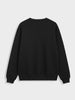 Men's Black Relaxed Fit Embroided Casual Sweatshirt