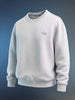Men's Grey Relaxed Fit Embroided Casual Sweatshirt
