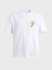 Men's White Relaxed Fit Printed Casual T-Shirt