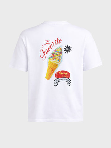Men's White Relaxed Fit Printed Casual T-Shirt