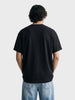 Men's Black Relaxed Fit Embroidered Casual T-Shirt