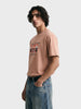 Men's Cream Relaxed Fit Solid Casual T-Shirt