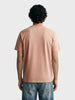 Men's Cream Relaxed Fit Solid Casual T-Shirt