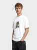 Men's White Relaxed Fit Graphic Printed Casual T-Shirts