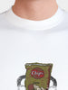 Men's White Relaxed Fit Graphic Printed Casual T-Shirts