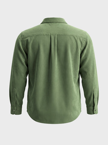 Men's Green Regular Fit Solid Casual Shirt