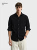 Men's Black Regular Fit Solid Casual Shirt