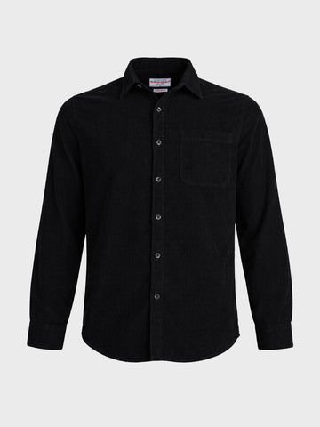 Men's Black Regular Fit Solid Casual Shirt