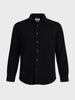 Men's Black Regular Fit Solid Casual Shirt