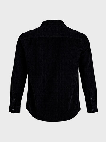 Men's Black Regular Fit Solid Casual Shirt