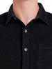 Men's Black Regular Fit Solid Casual Shirt