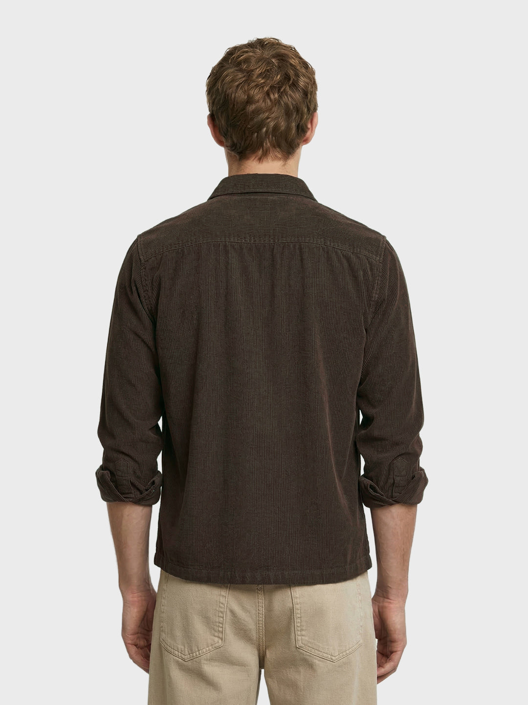 Men's Brown Regular Fit Solid Casual Shirt