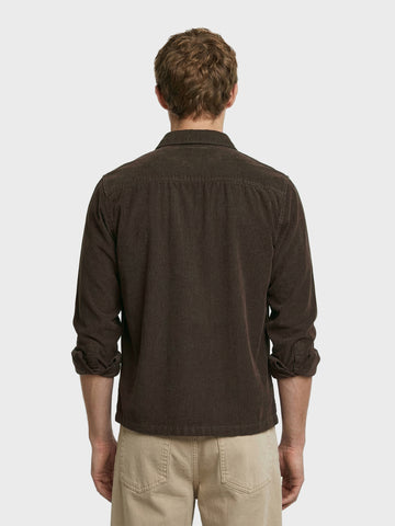 Men's Brown Regular Fit Solid Casual Shirt