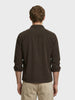 Men's Brown Regular Fit Solid Casual Shirt