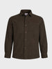Men's Brown Regular Fit Solid Casual Shirt