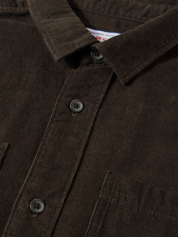 Men's Brown Regular Fit Solid Casual Shirt