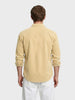 Men's Khaki Regular Fit Solid Casual Shirt