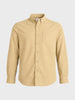 Men's Khaki Regular Fit Solid Casual Shirt