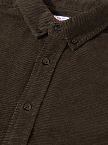 Men's Brown Regular Fit Solid Casual Shirt