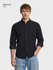 Men's Black Regular Fit Solid Casual Shirt