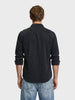 Men's Black Regular Fit Solid Casual Shirt