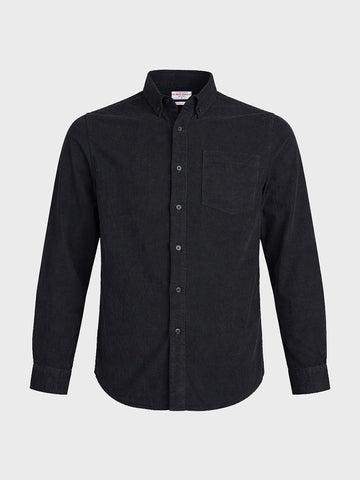Men's Black Regular Fit Solid Casual Shirt