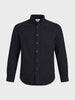 Men's Black Regular Fit Solid Casual Shirt