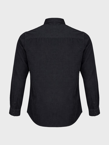 Men's Black Regular Fit Solid Casual Shirt