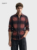 Men's Brown Slim Fit Checked Casual Shirt