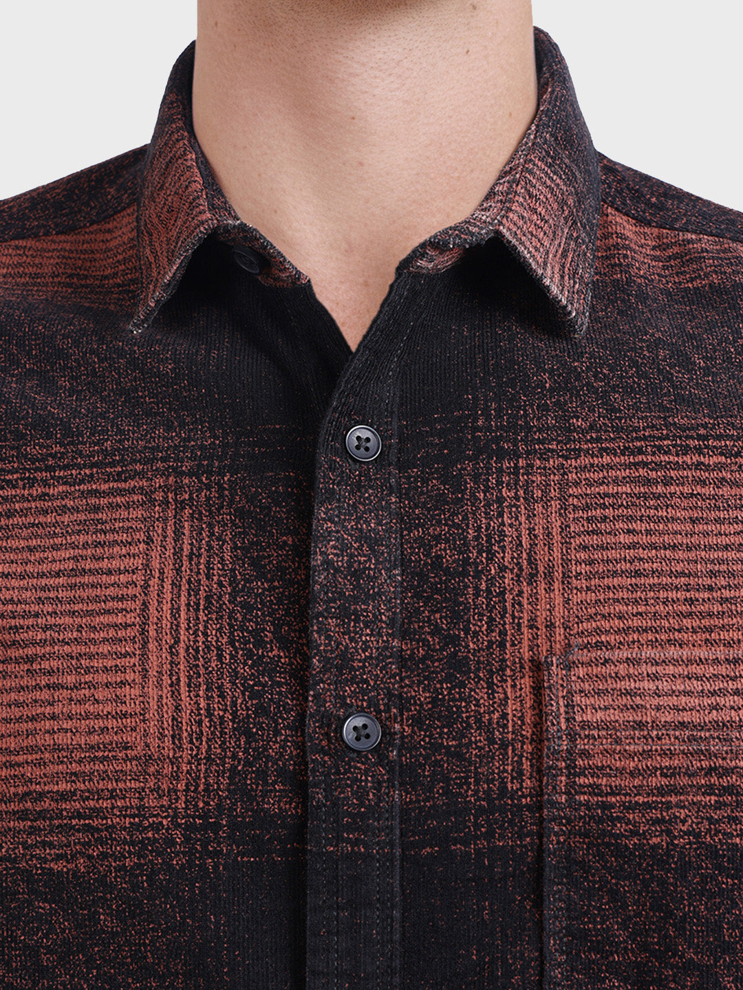Men's Brown Slim Fit Checked Casual Shirt