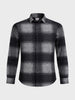 Men's Grey Slim Fit Checked Casual Shirt