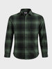 Men's Green Slim Fit Checked Casual Shirt
