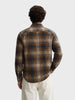Men's Brown Slim Fit Checked Casual Shirt