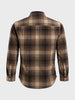Men's Brown Slim Fit Checked Casual Shirt
