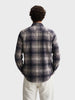 Men's Grey Slim Fit Checked Casual Shirt