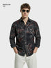 Men's Black Regular Fit Printed Casual Shirt