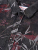 Men's Black Regular Fit Printed Casual Shirt