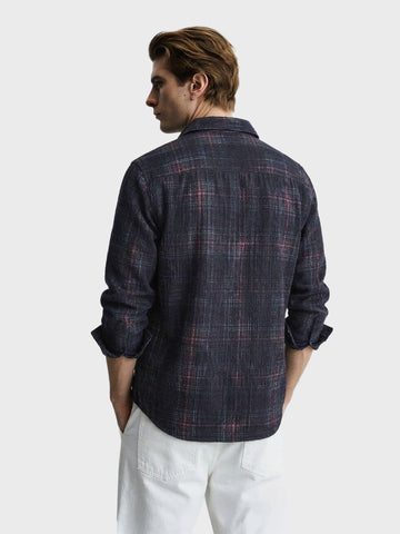 Men's Black Regular Fit Printed Casual Shirt