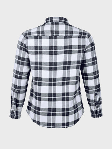 Men's Navy Blue Regular Fit Checkered Casual Shirt