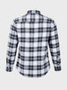 Men's Navy Blue Regular Fit Checkered Casual Shirt