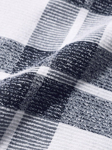 Men's Blue Regular Fit Checkered Casual Shirt