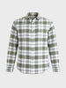 Men's Green Regular Fit Checkered Casual Shirt