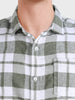 Men's Green Regular Fit Checkered Casual Shirt