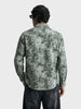 Men's Green Regular Fit Printed Casual Shirt
