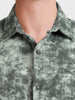 Men's Green Regular Fit Printed Casual Shirt